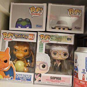 Funko & Soda Pops, from the 80's to Date, just a few shown. PRICES VARY!!!!